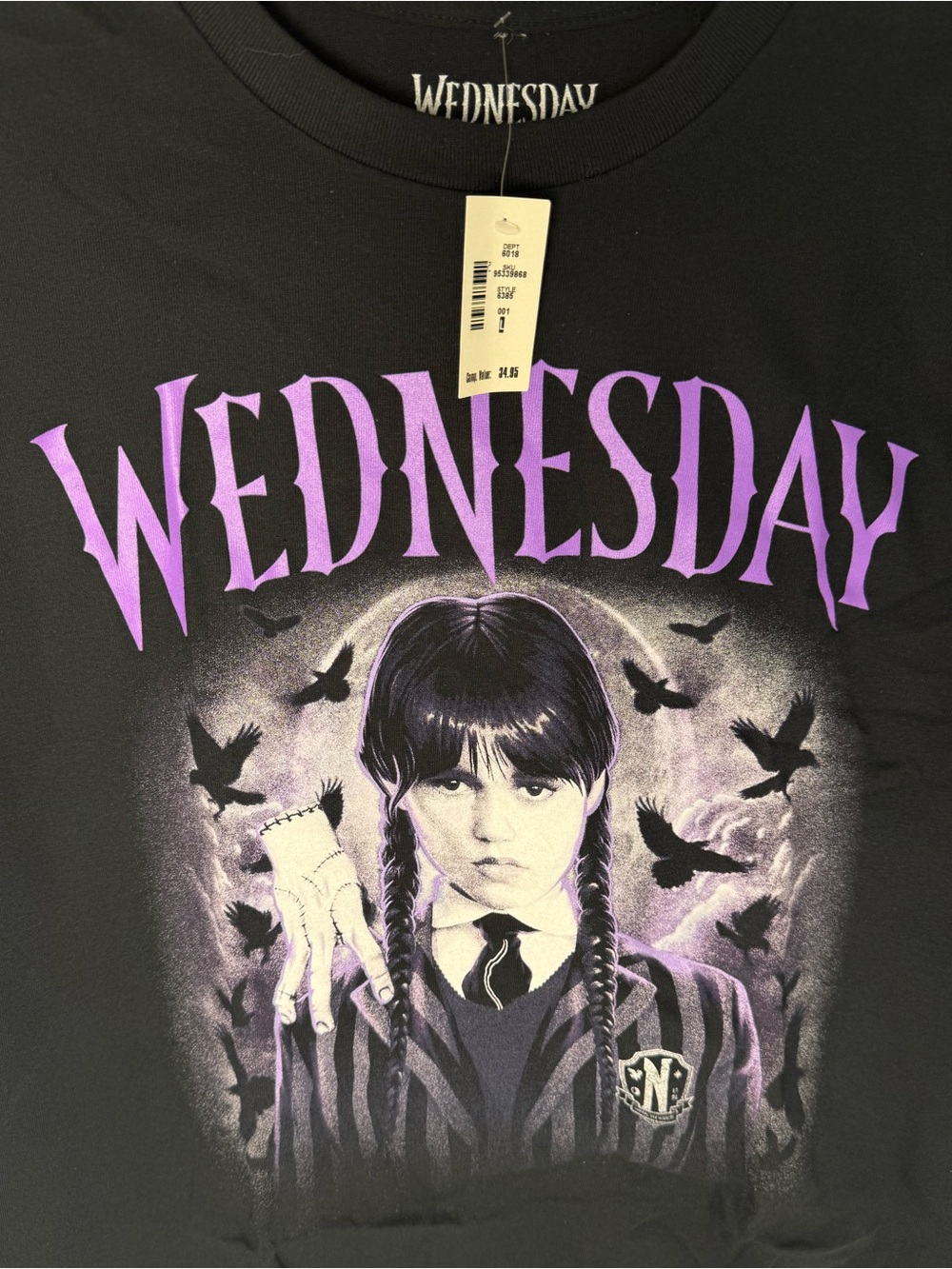 🖤 Wednesday Addams Graphic T-Shirt Unisex Large NEW